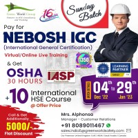 Exclusive Offers on NEBOSH IGC Course in Kerala