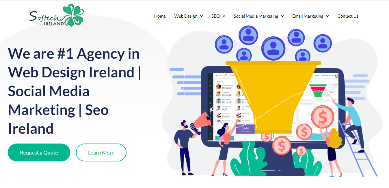 We are 1 Agency in Web Design Ireland  Social Media Marketing  Seo 